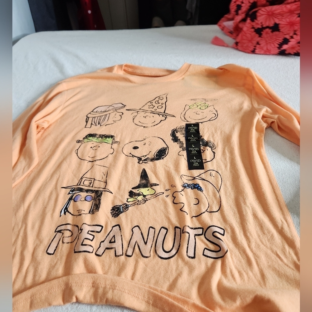 Art Class Orange Peanuts T-Shirt - L(10-12) - Picture 5 of 15